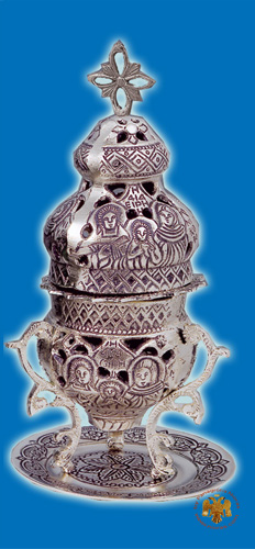 Gianiotiko Style A Silver Plated Standing Oil Candle